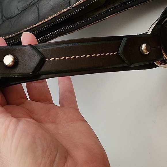 Vintage Dooney and Bourke Crocodile Embossed Leather Bag - Picture 9 of 16